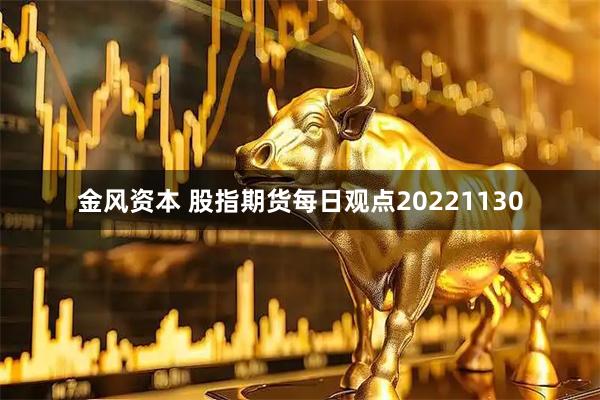 金风资本 股指期货每日观点20221130