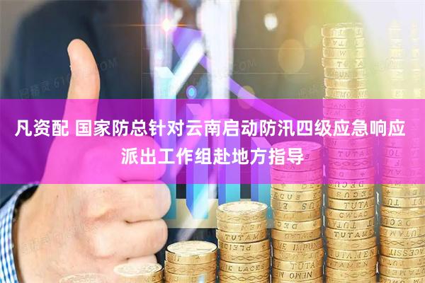 凡资配 国家防总针对云南启动防汛四级应急响应 派出工作组赴地方指导